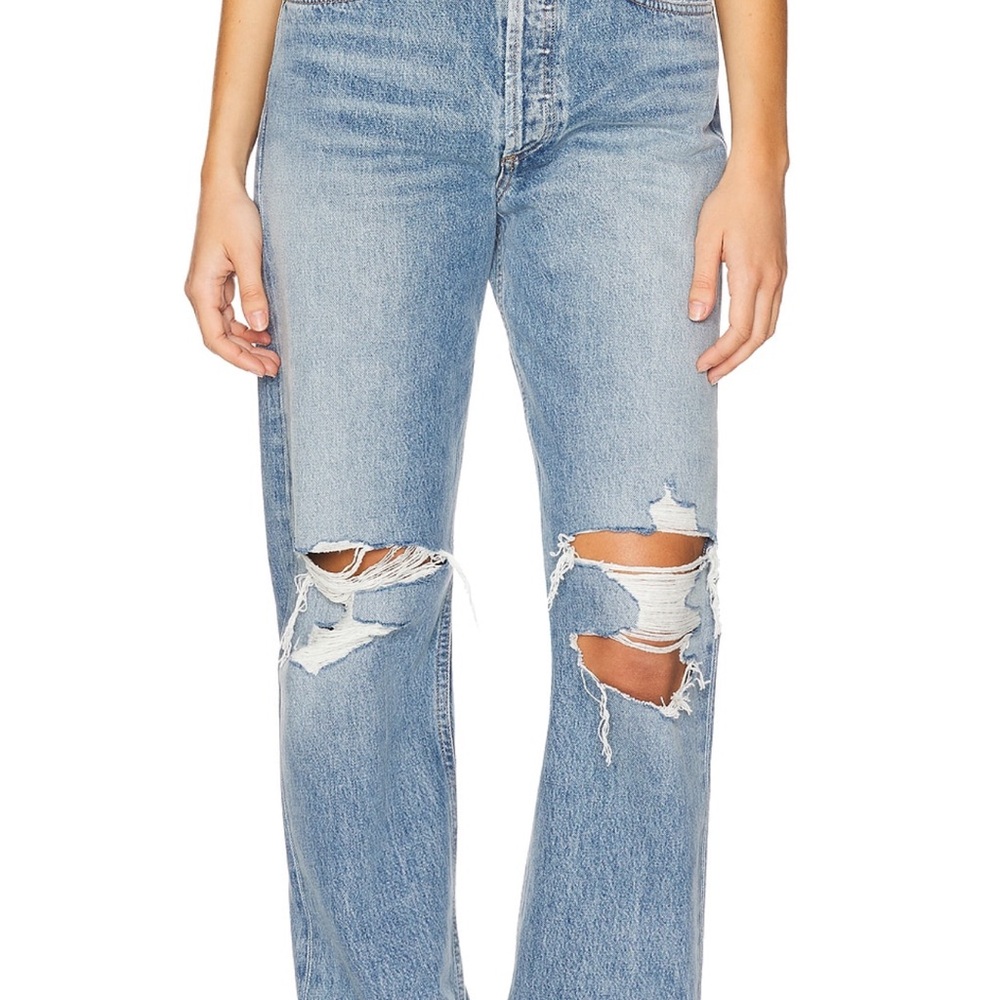 Classic Blue Distressed Women's Jeans